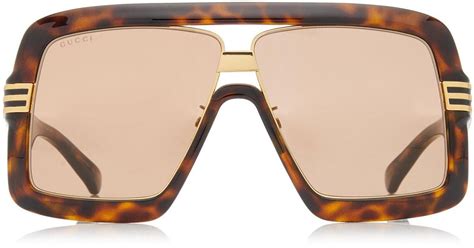 gucci mens square-frame brown|gucci oversized square frame sunglasses.